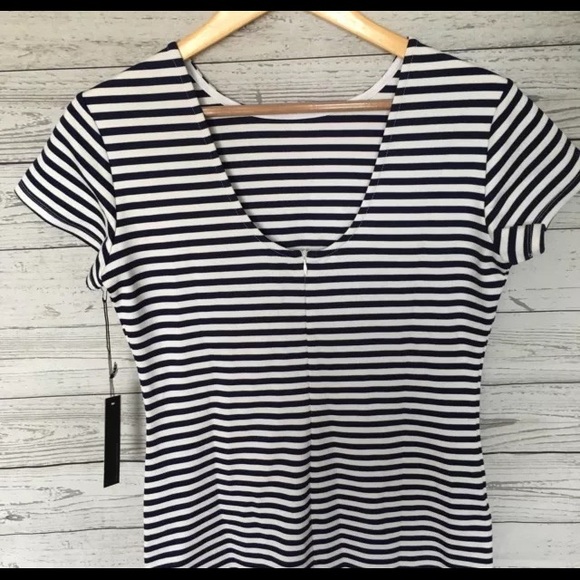 Felicity & Coco Navy Striped Dress - Picture 4 of 5